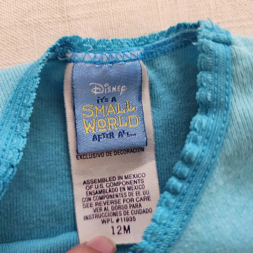 Y2k Small World Disney Long Sleeve 12 months